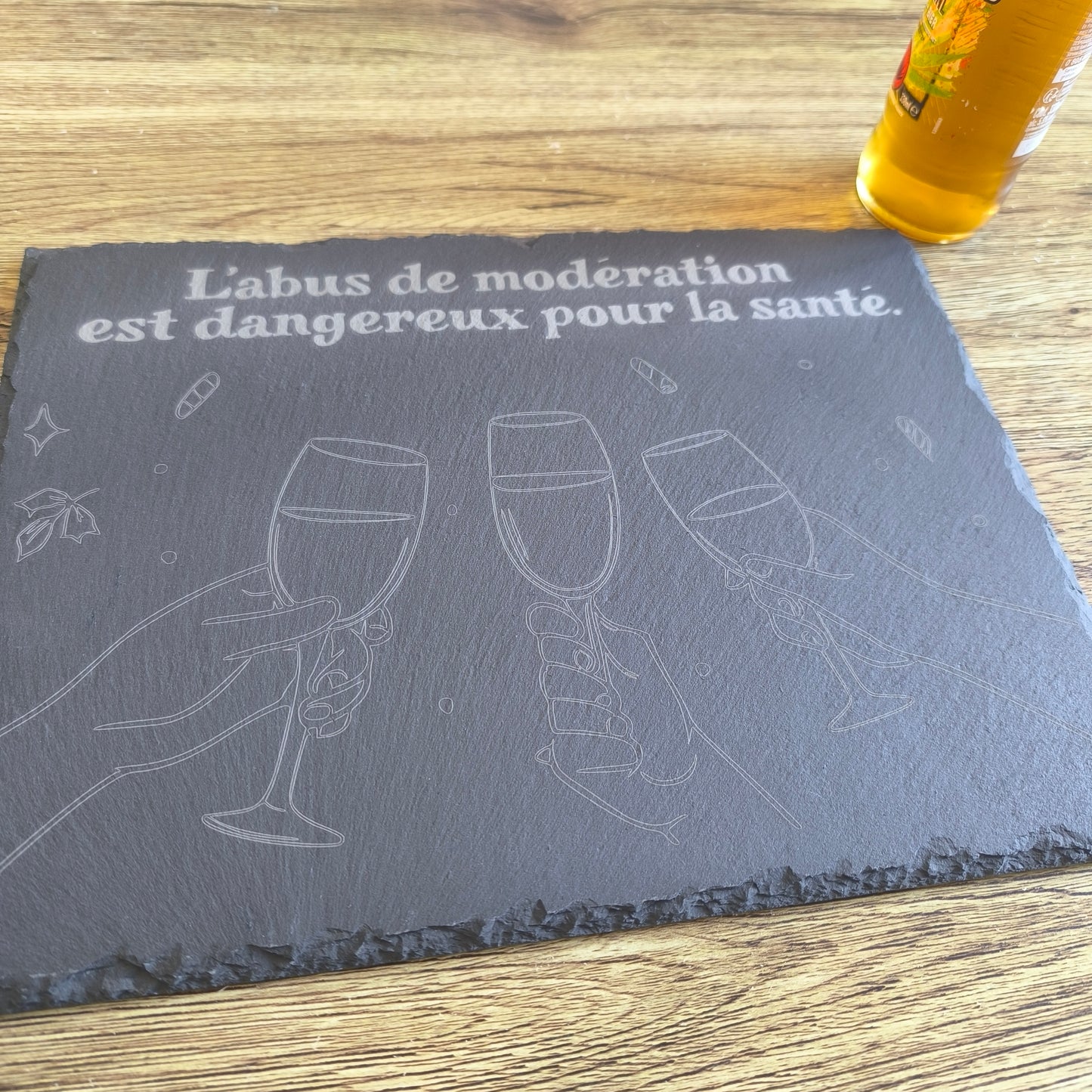 Ardoise à apéritif - "L'abus de modération est dangereux pour la santé"