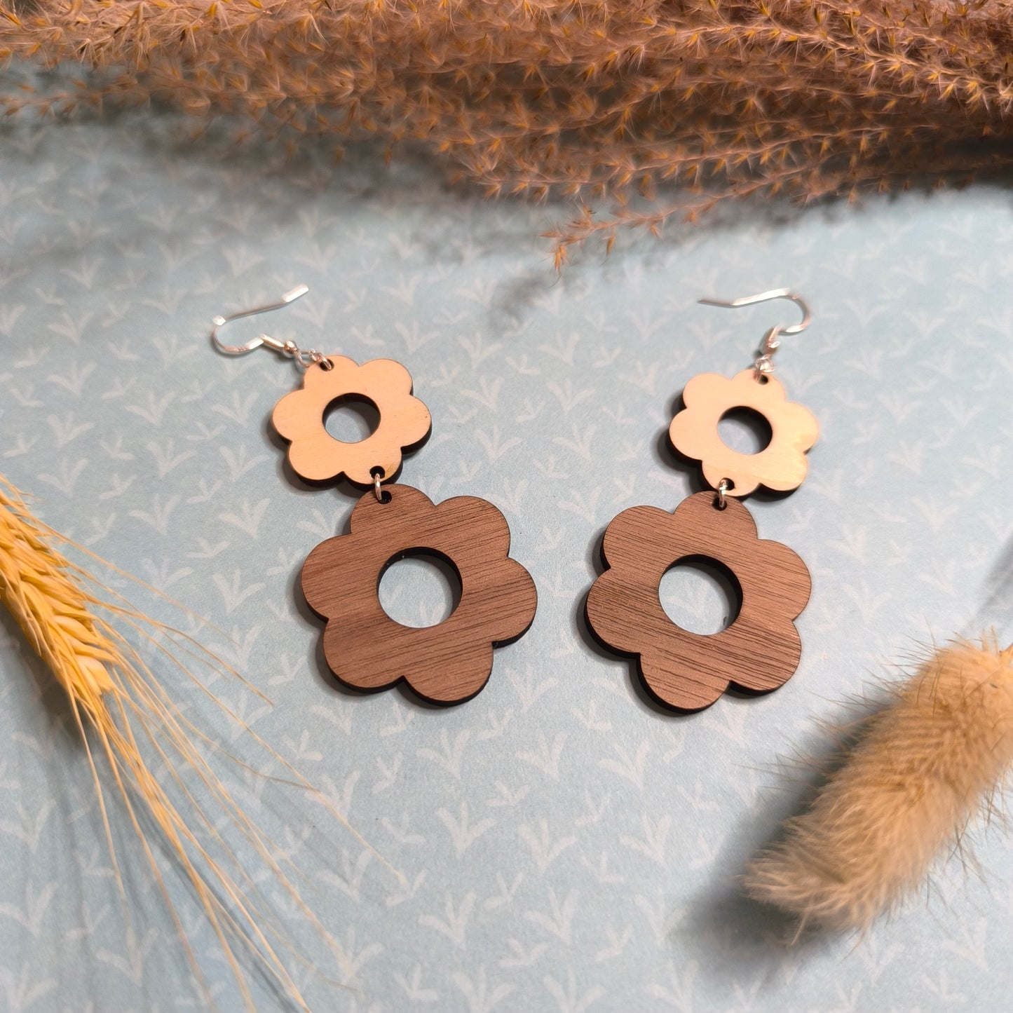 Boucles d'oreilles - Duo floral