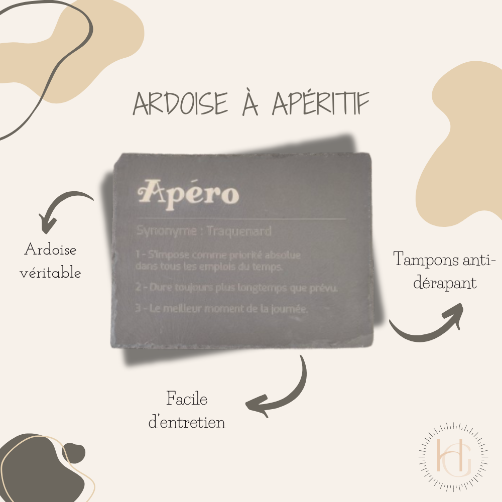 Ardoise à apéritif - "Définition : Apéro"