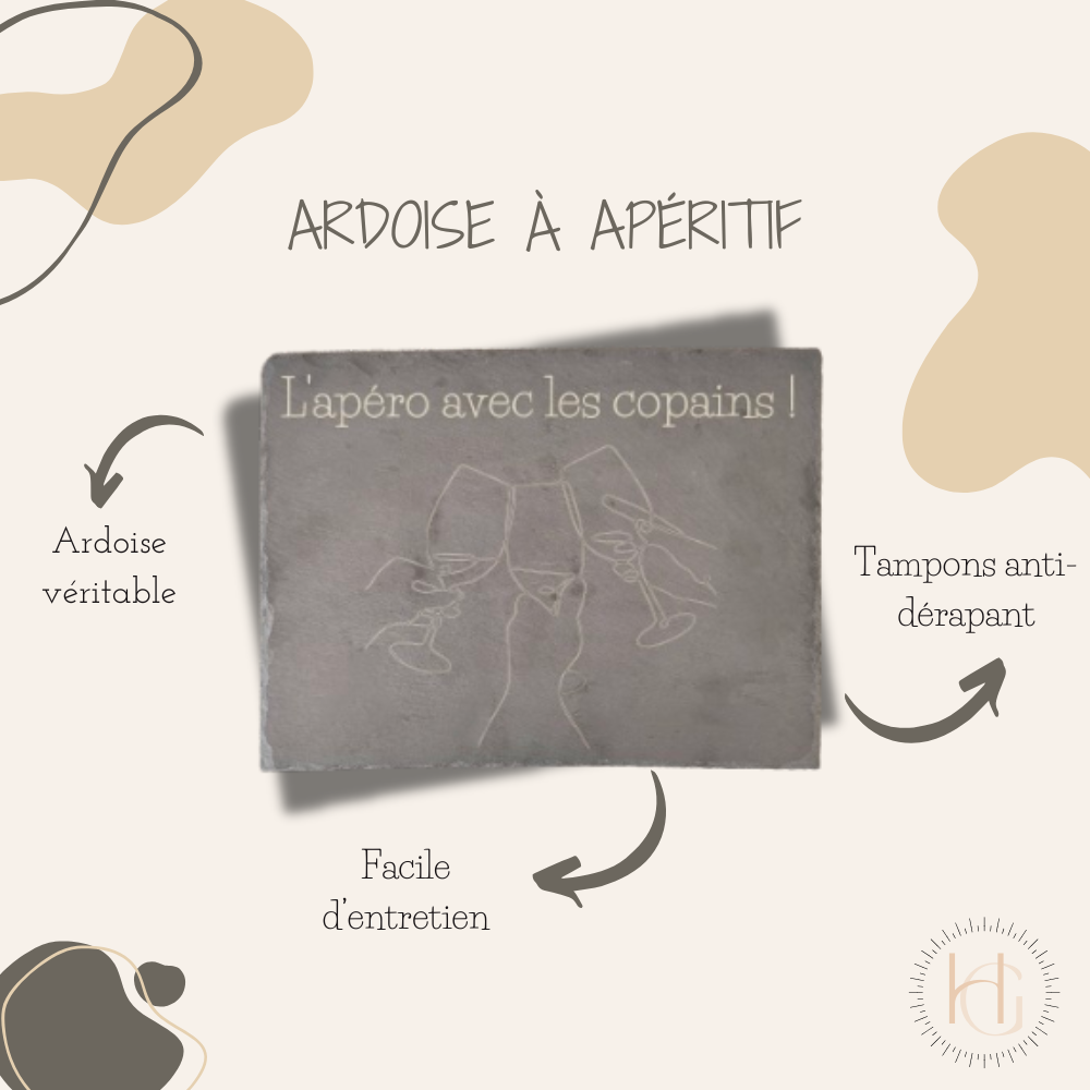 Ardoise à apéritif - "L'apéro avec les copains"
