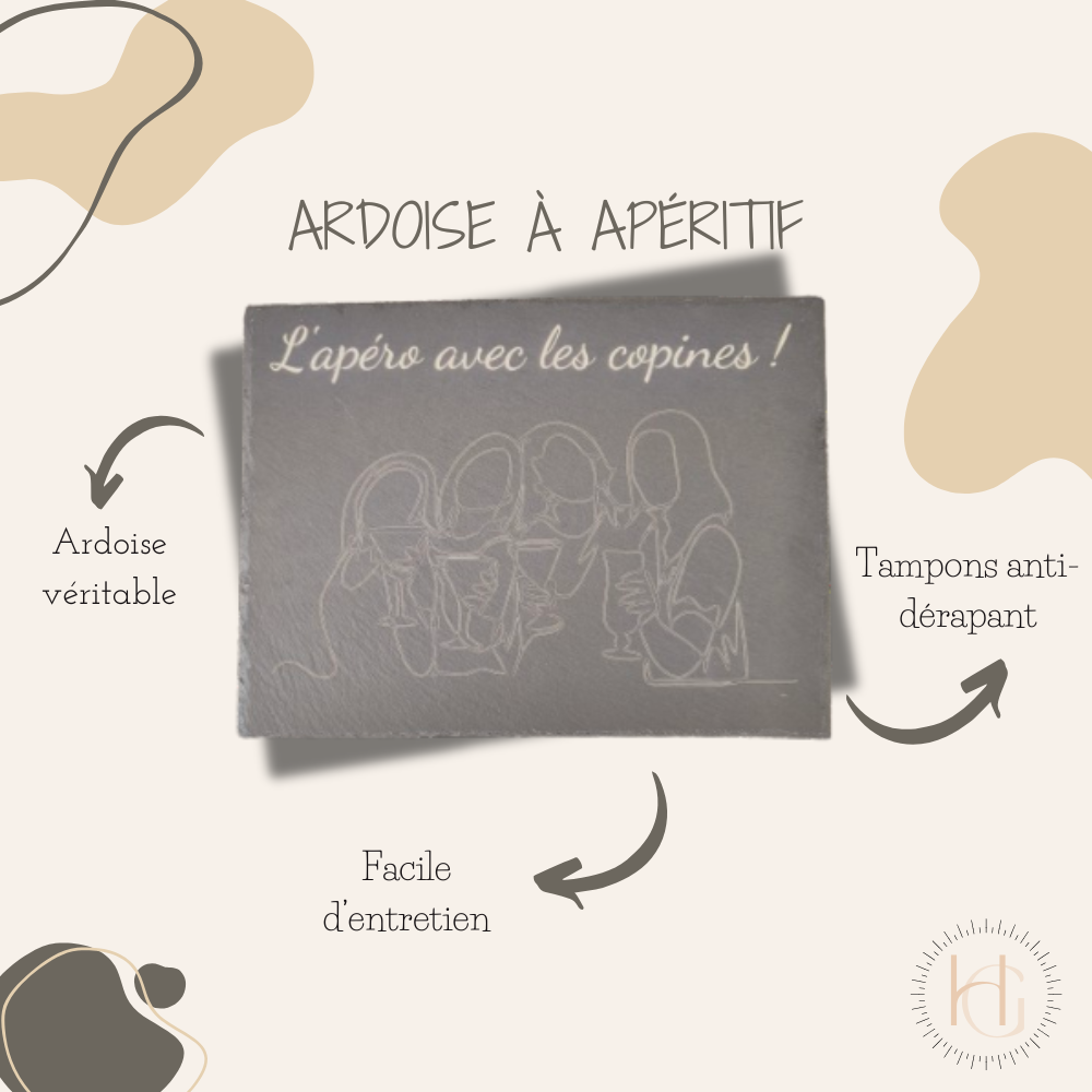 Ardoise à apéritif - "L'apéro avec les copines !"