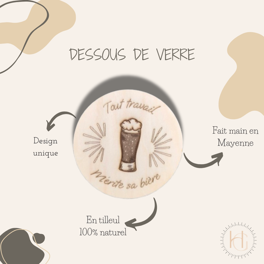 Dessous de verre - Tout travail mérite sa biÚre