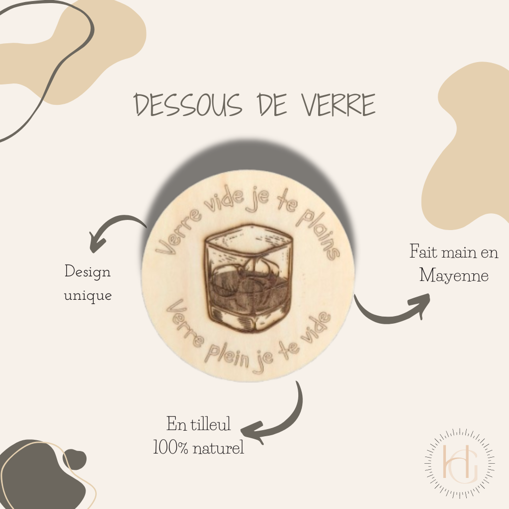 Dessous de verre - Verre vide je te plains, verre plein je te vide