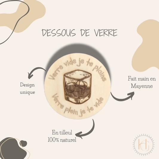 Dessous de verre - Verre vide je te plains, verre plein je te vide