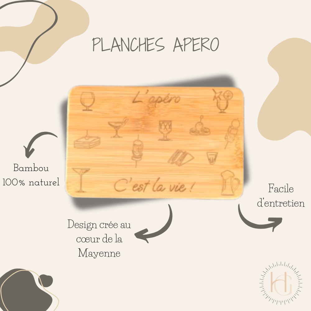 Planche apéro - "L'apéro c'est la vie !"