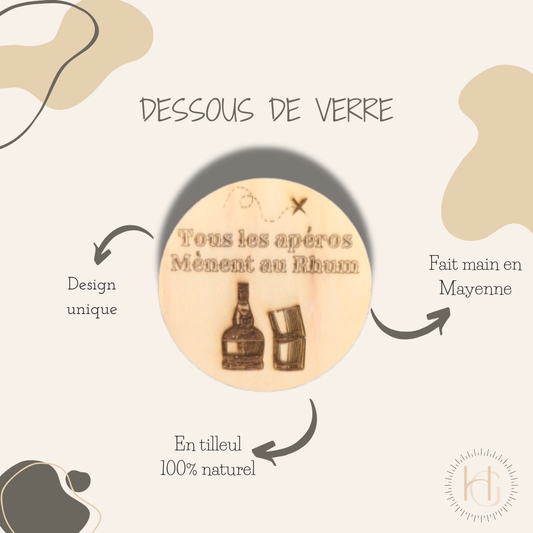 Dessous de verre - Tous les apéros mÚnent au rhum