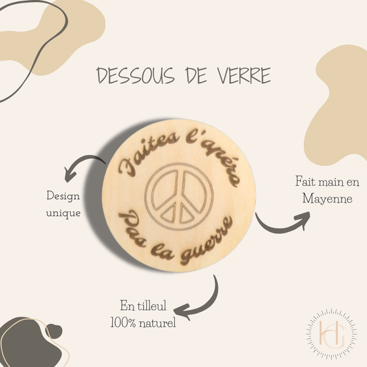 Dessous de verre - Faites l'apéro pas la guerre