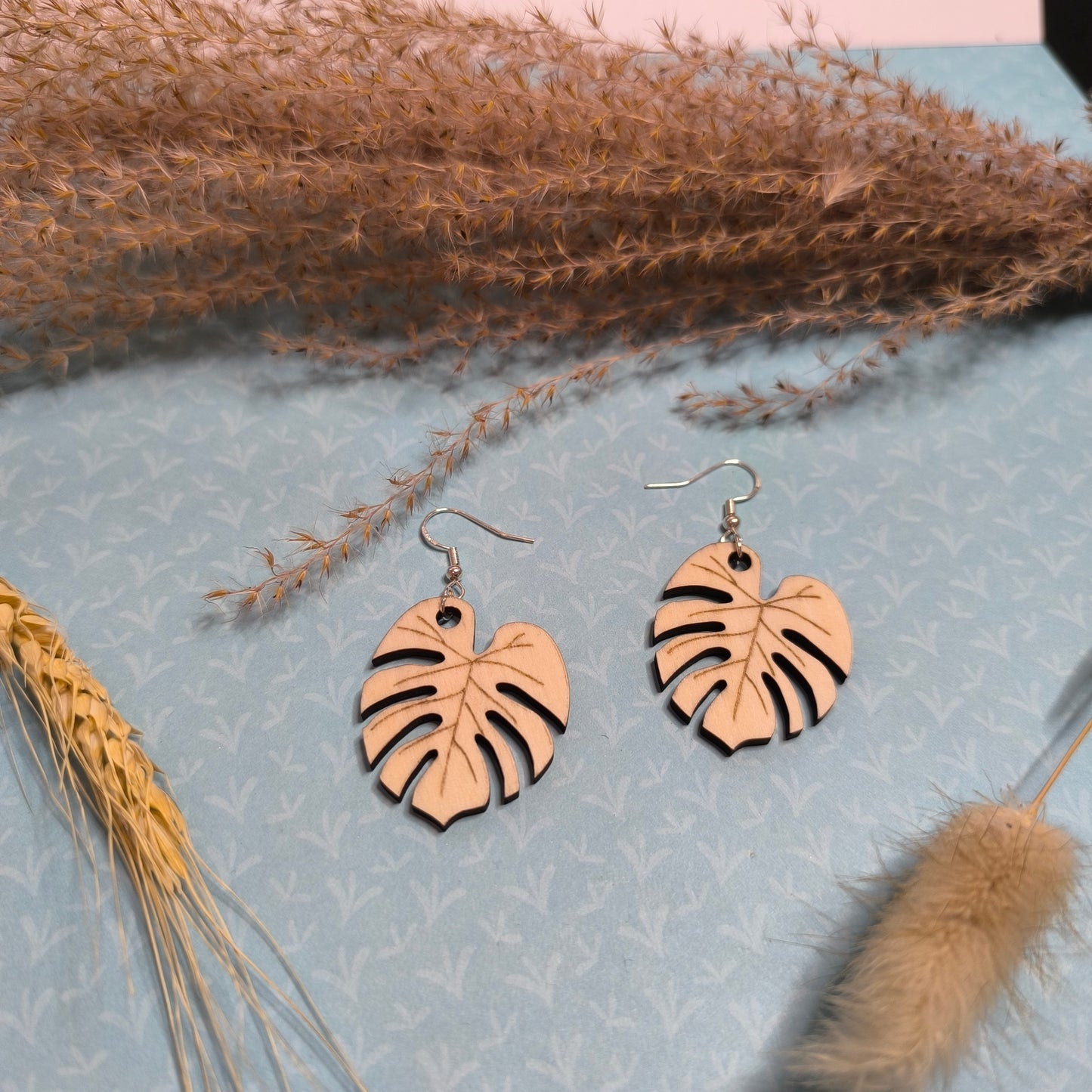 Boucles d'oreilles - Feuille tropicale