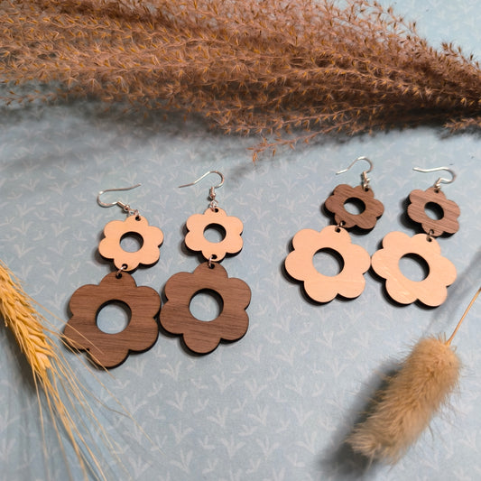 Boucles d'oreilles - Duo floral