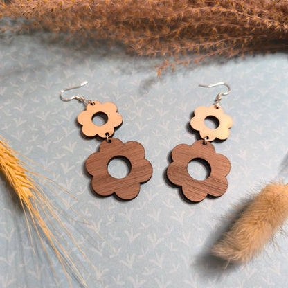 Boucles d'oreilles - Duo floral