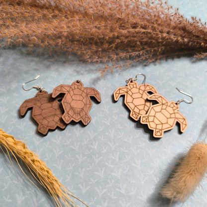 Boucles d'oreilles - Tortue géométrique