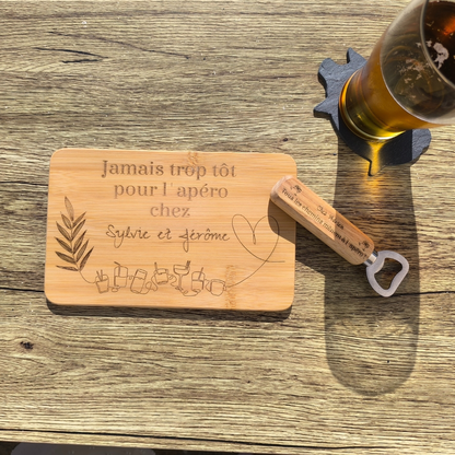Planche apéro - "Jamais trop tôt pour l'apéro chez ..."